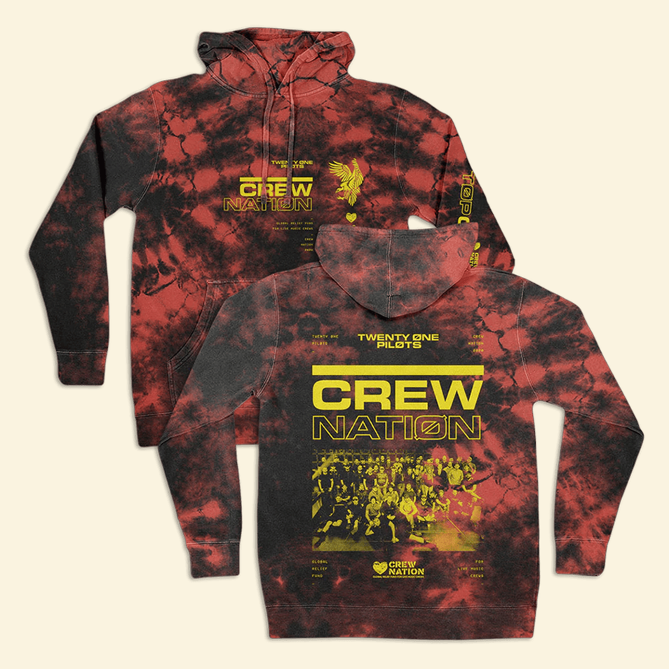 Crew Nation Tie Dye Hoodie Twenty One Pilots Merch Cool Birthday Gifts For Dad Gifts For BFF