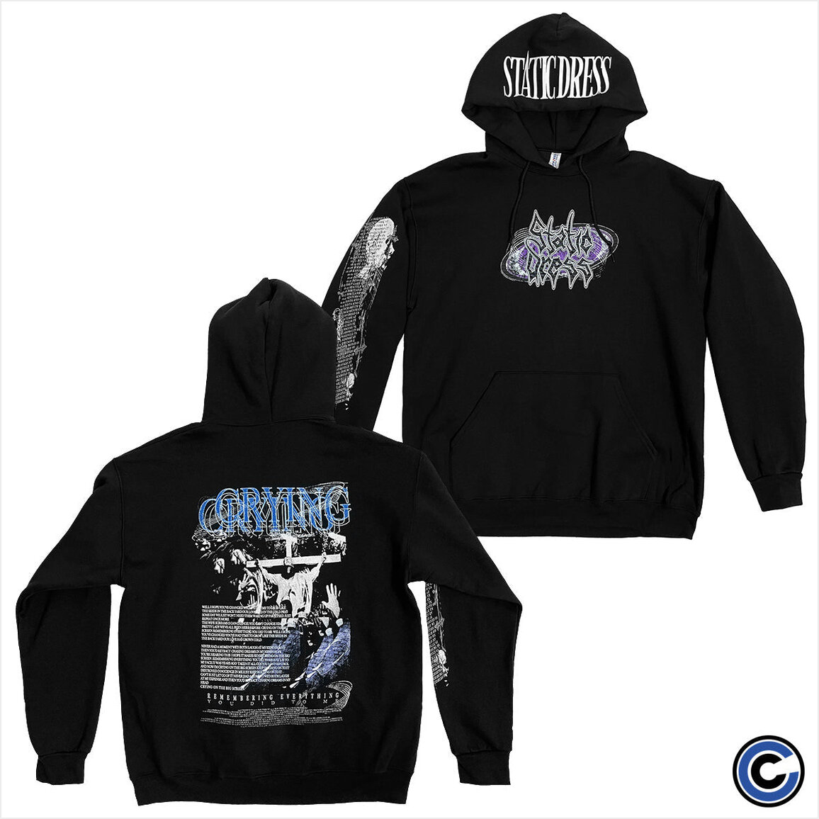 Crying Hoodie Static Dress Merch Static Dress Hoodie BFF Birthday Gifts Christmas Presents