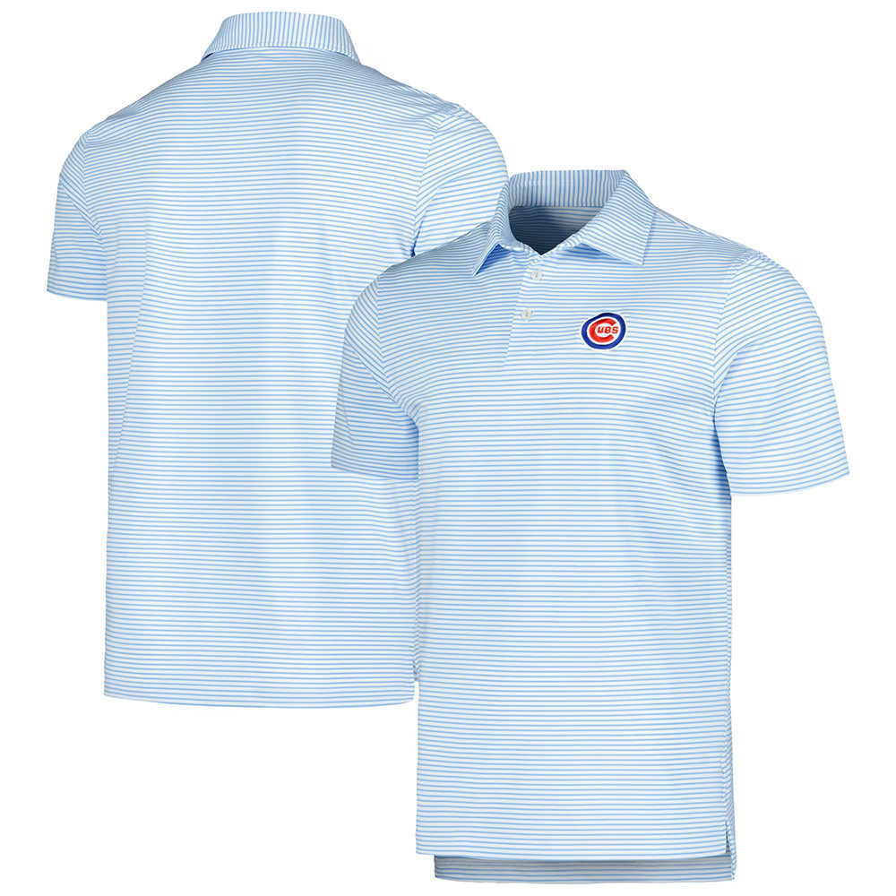 Cubs Polo Shirt White Chicago Cubs Stripe Polo Meaningful Father's Day Gifts