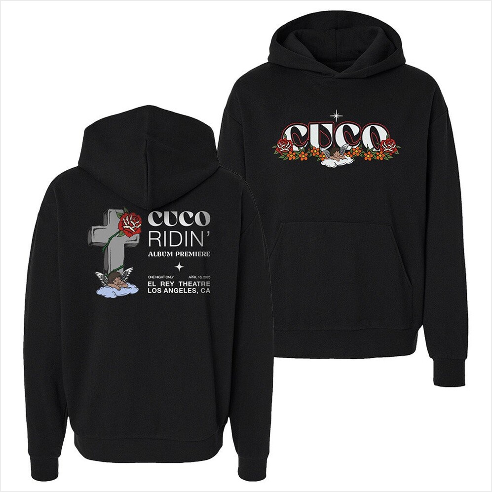 Cuco Ridin Premiere Black Hoodie Cuco Merch Gift Ideas For Fans BFF Birthday Gifts