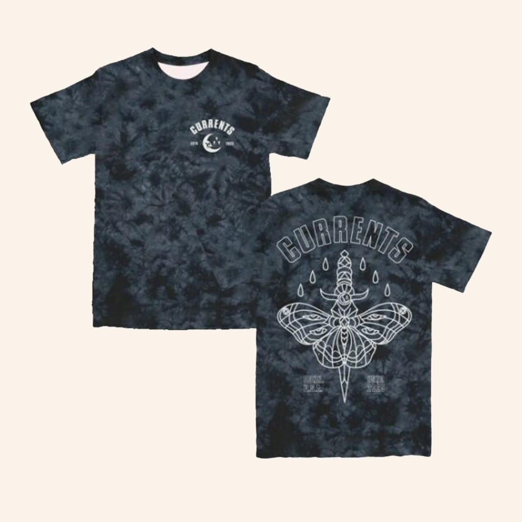 Currents Merch Moth Outline T-Shirt Unique Birthday Gift For Music Lovers