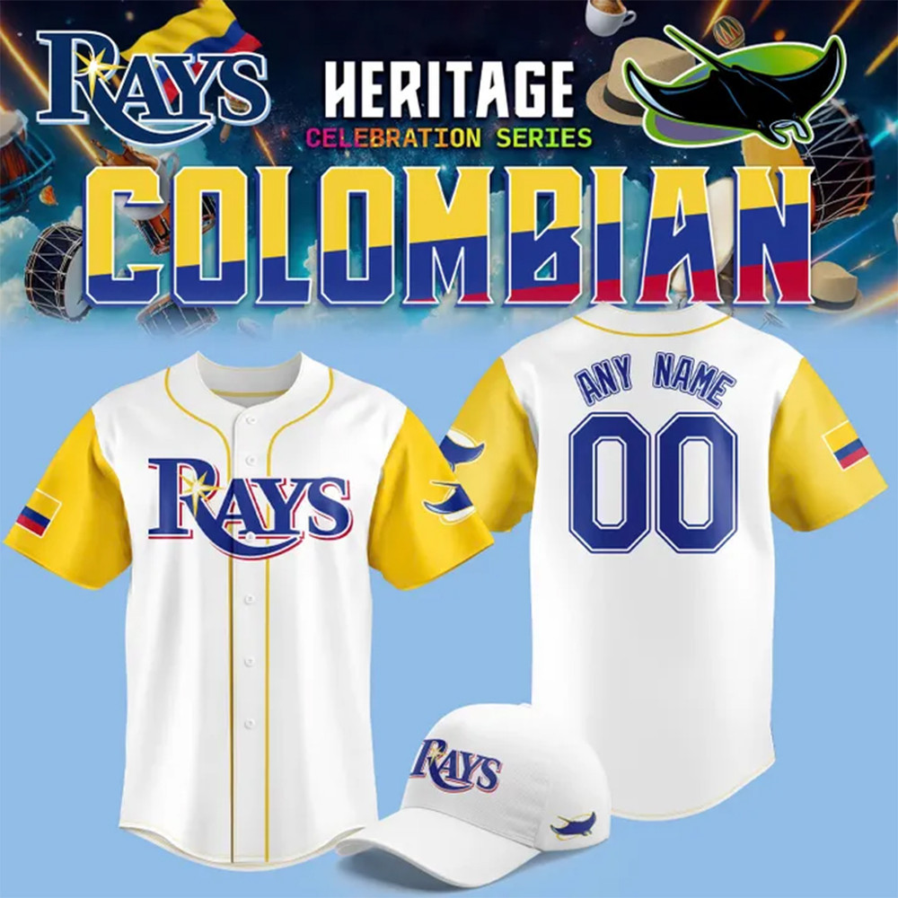 Custom 2025 Tampa Bay Rays Colombian Heritage Night Jersey Unique Gifts For Baseball Fans