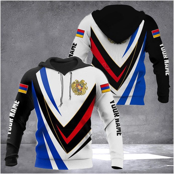 Custom Armenia Sports Form Coat Of Arms Hoodie Armenian Men's Clothing BFF Birthday Gifts