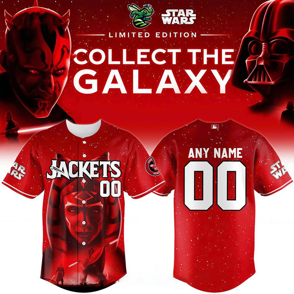 Custom Augusta Greenjackets X Star Wars Baseball Jersey 2025 Greenjackets Merch Fans Gifts