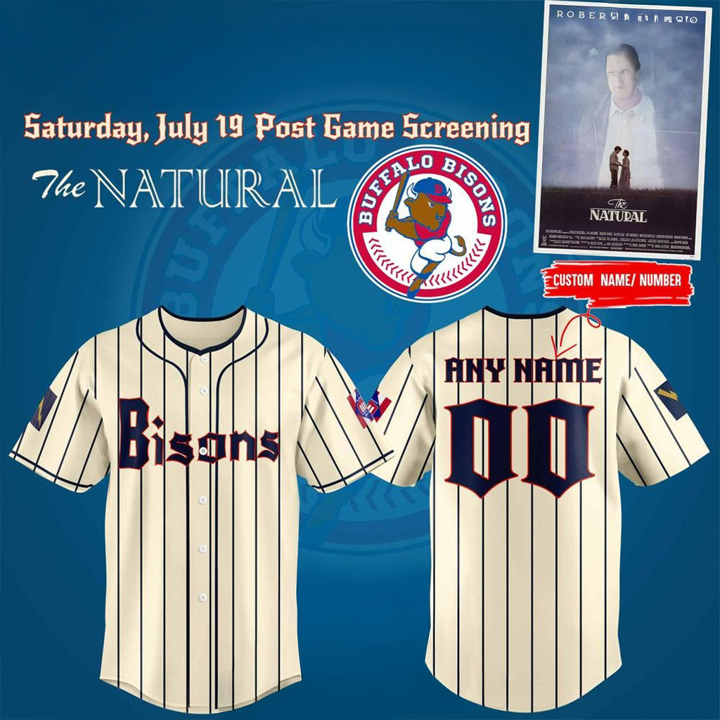 Custom Buffalo Bisons Vintage Movie Night Baseball Jersey Buffalo Bisons Merch Fans Gifts
