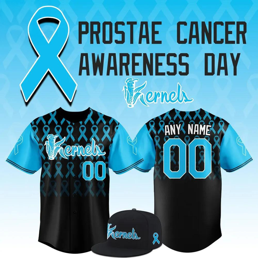 Custom Cedar Rapids Kernels Prostate Cancer Limited Edition Baseball Jersey Dad Gifts