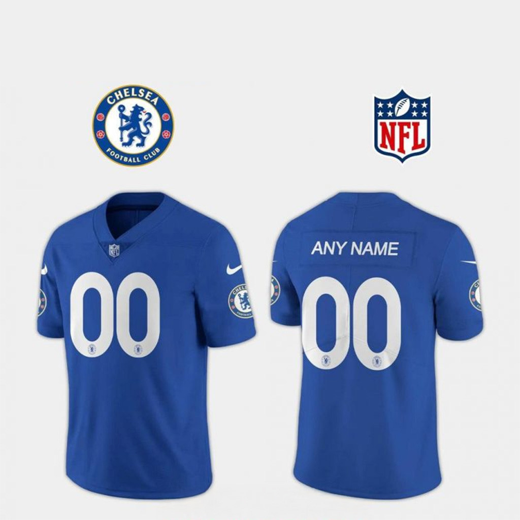Custom Chelsea x NFL Nike Club World Cup Game Road Special Football Jersey Gifts For Fans