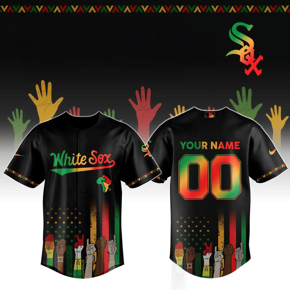 Custom Chicago White Sox MLB x Juneteenth Freedom Day Baseball Jersey Chicago White Sox Merch