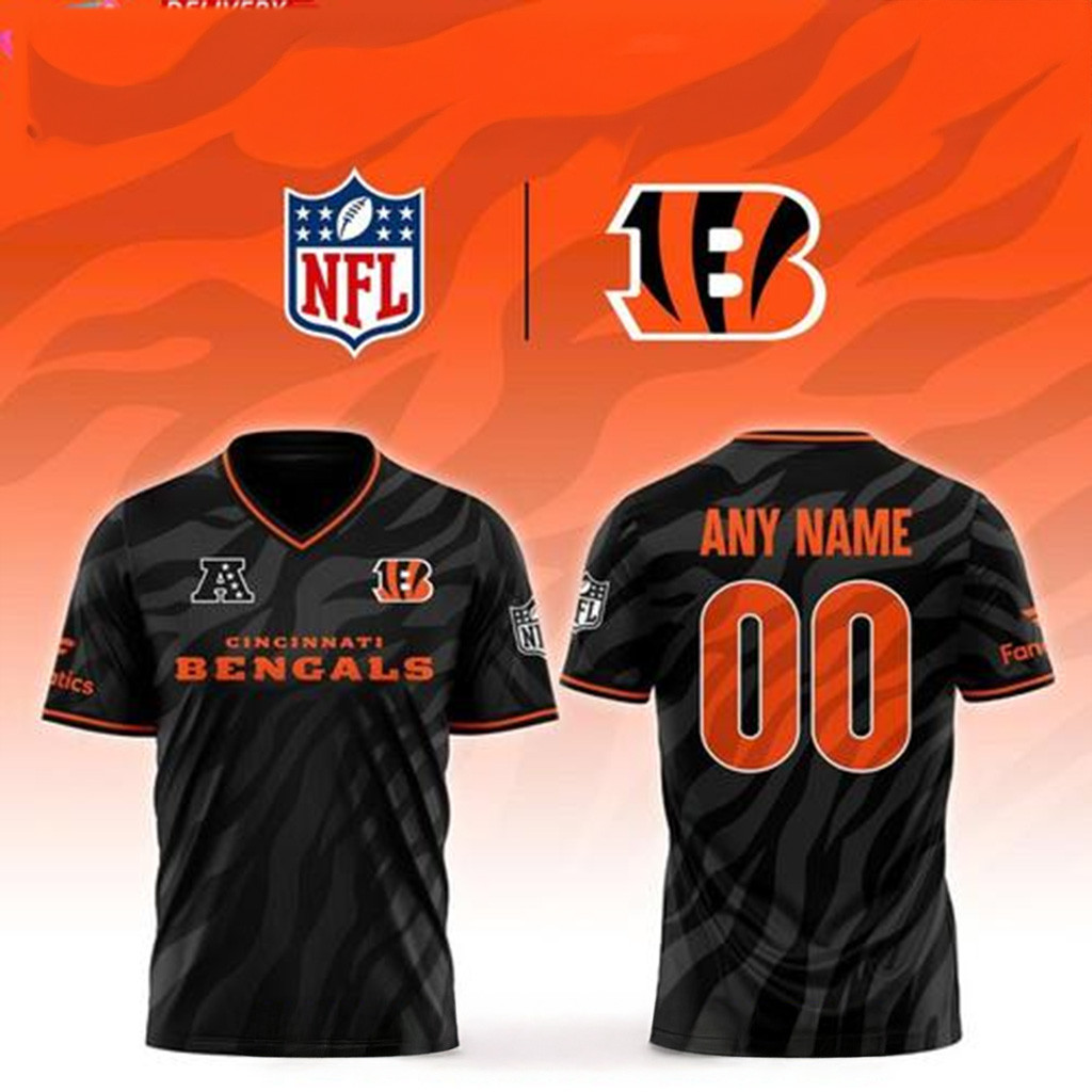 Custom Cincinnati Bengals 2025 NFL Soccer Jersey Cincinnati Bengals Merch Gift For Football Fan