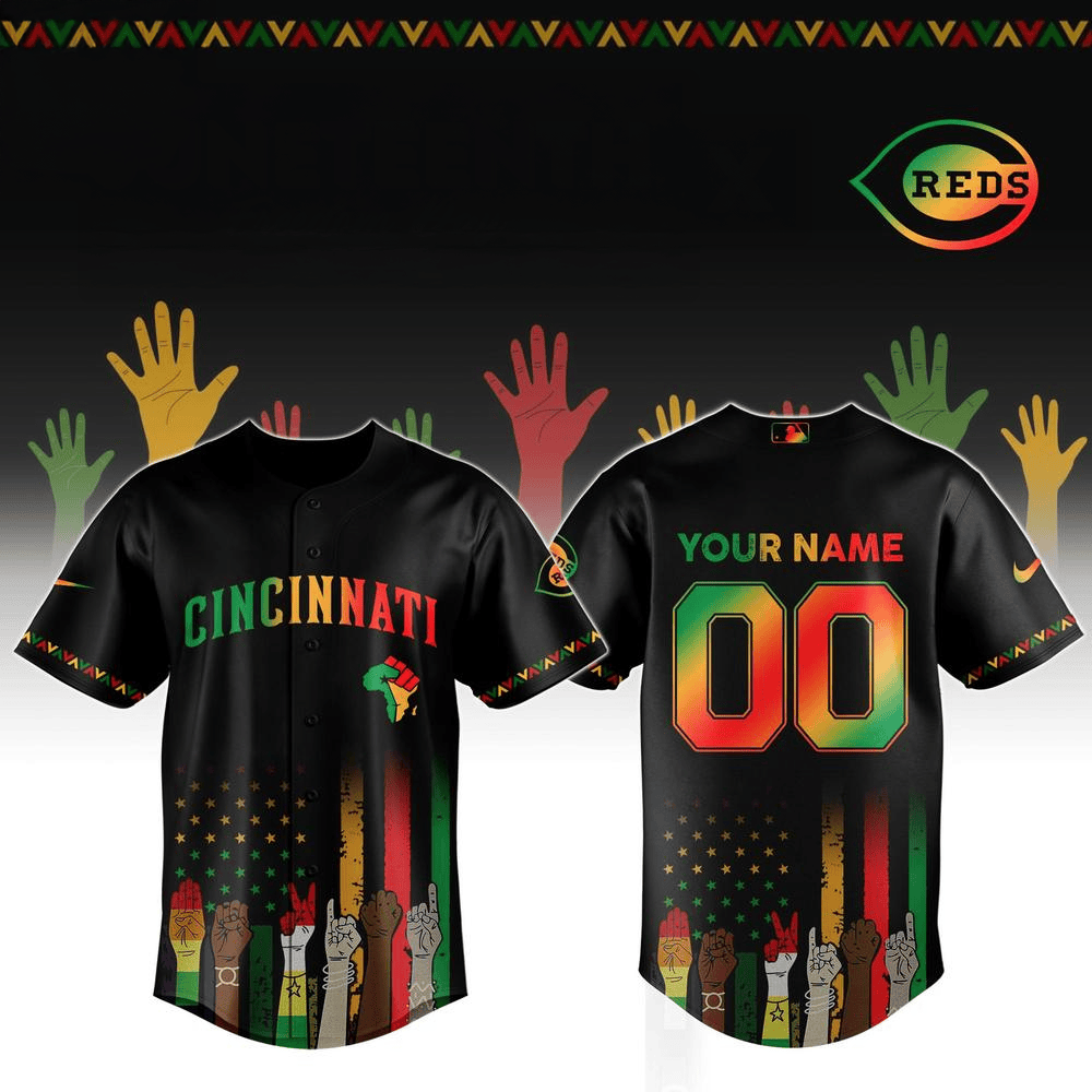 Custom Cincinnati Reds MLB x Juneteenth Freedom Day Baseball Jersey Cincinnati Reds Merch