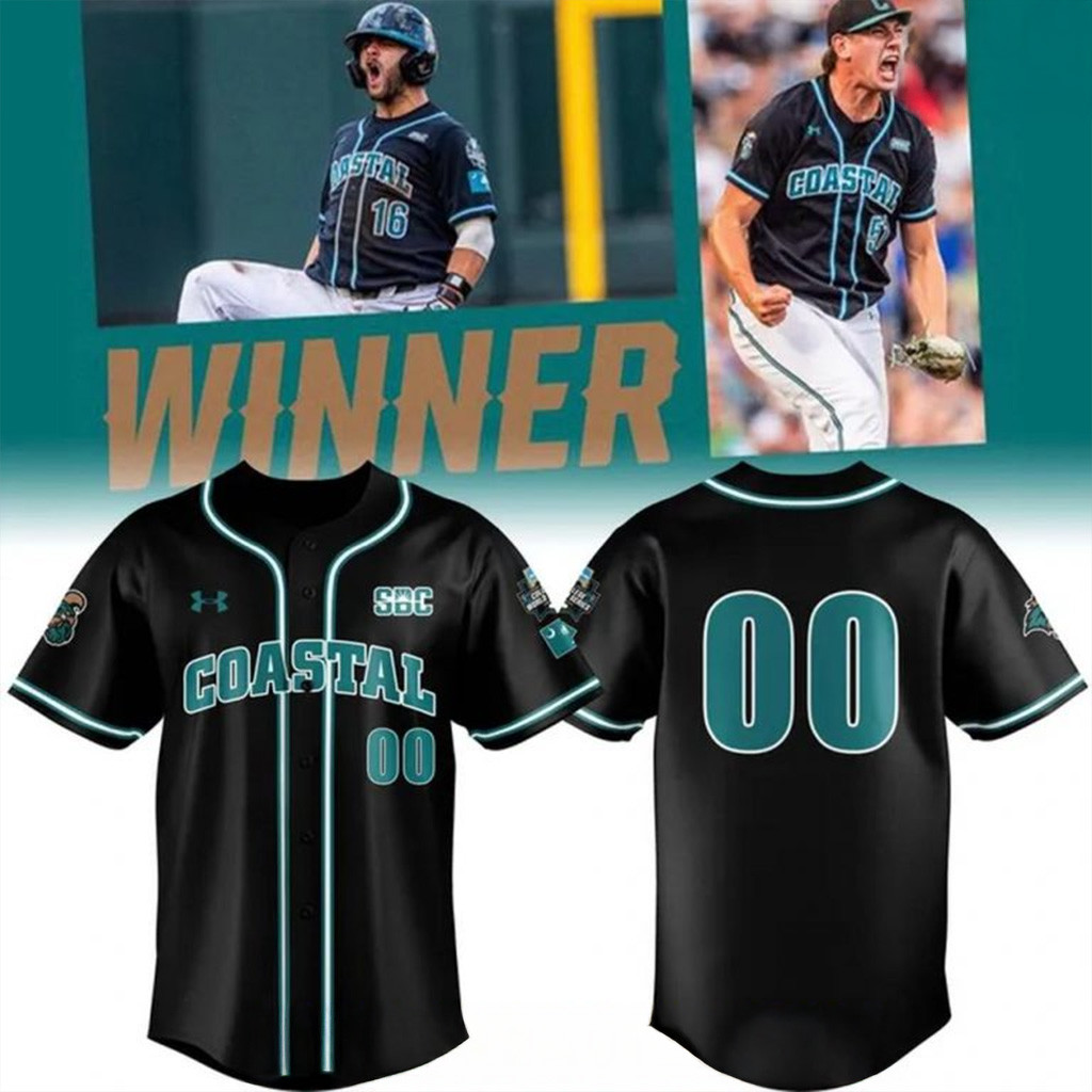 Custom Coastal Carolina Chanticleers Winner Special 2025 Baseball Jersey Chanticleers Merch