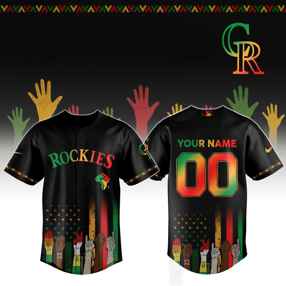 Custom Colorado Rockies MLB x Juneteenth Freedom Day Baseball Jersey Colorado Rockies Merch