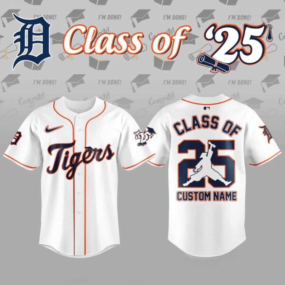 Custom Detroit Tigers Class Of 2025 Special Jersey Detroit Tigers Merch Gifts For Baseball Lovers