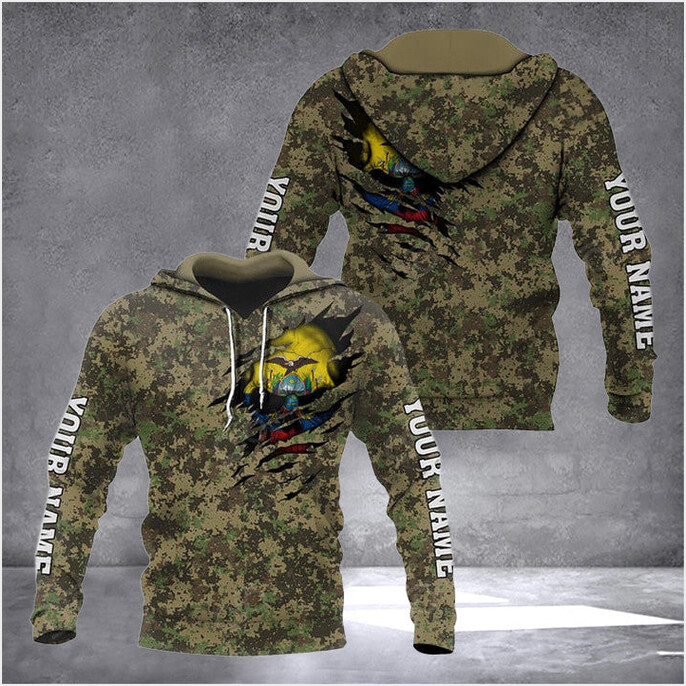Custom Ecuador Flag Skull Camouflage Hoodie Men Ecuador Clothing Birthday Gifts For Ecuadorians