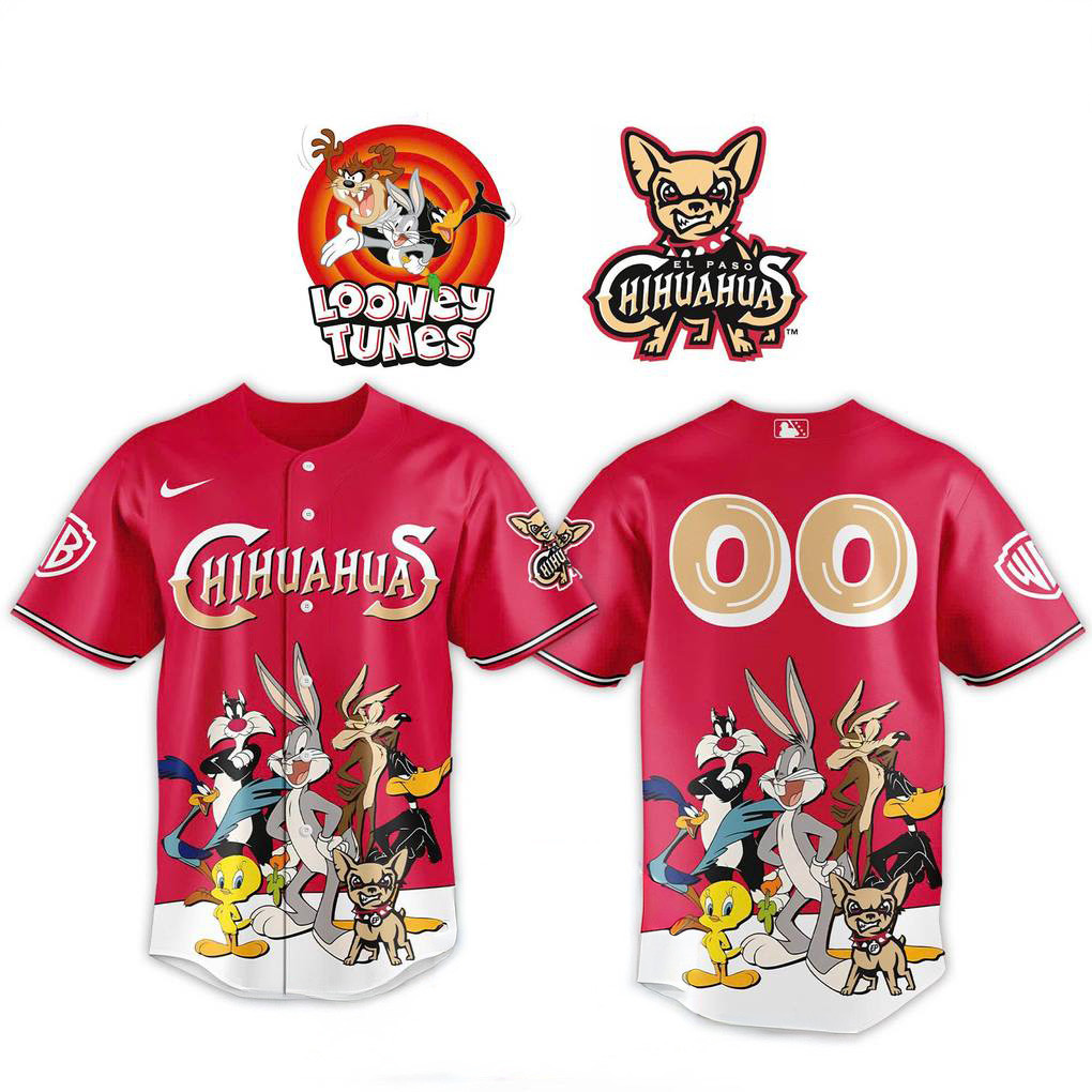 Custom El Paso Chihuahuas X Looney Tunes Baseball Jersey Chihuahuas Merch Fans Gifts
