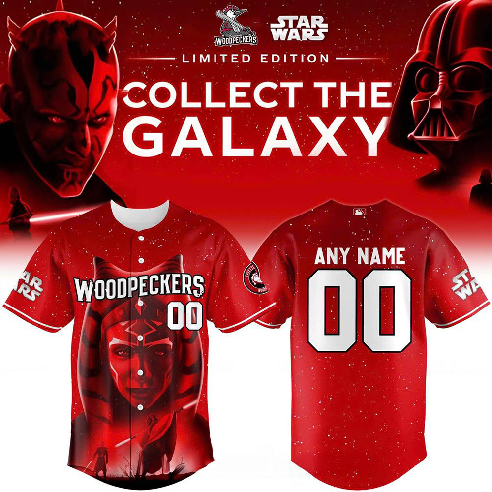 Custom Fayetteville Woodpeckers X Star Wars Baseball Jersey 2025 Woodpeckers Merch Fans Gifts