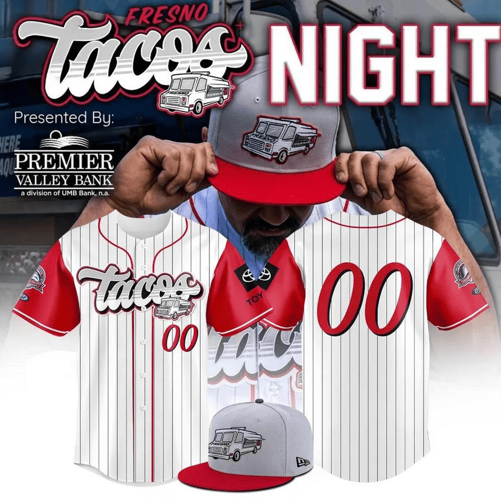 Custom Fresno Grizzlies Tacos Night Limited Edition Baseball Jersey Fresno Grizzlies Merch