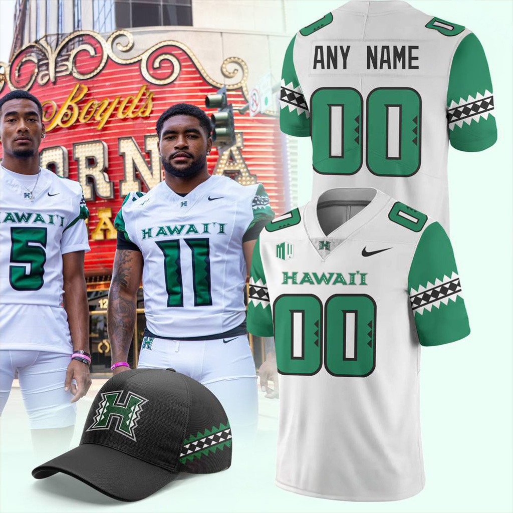 Custom Hawaii Rainbow Warriors Special New Football Jersey White Warriors Merch Fans Gifts