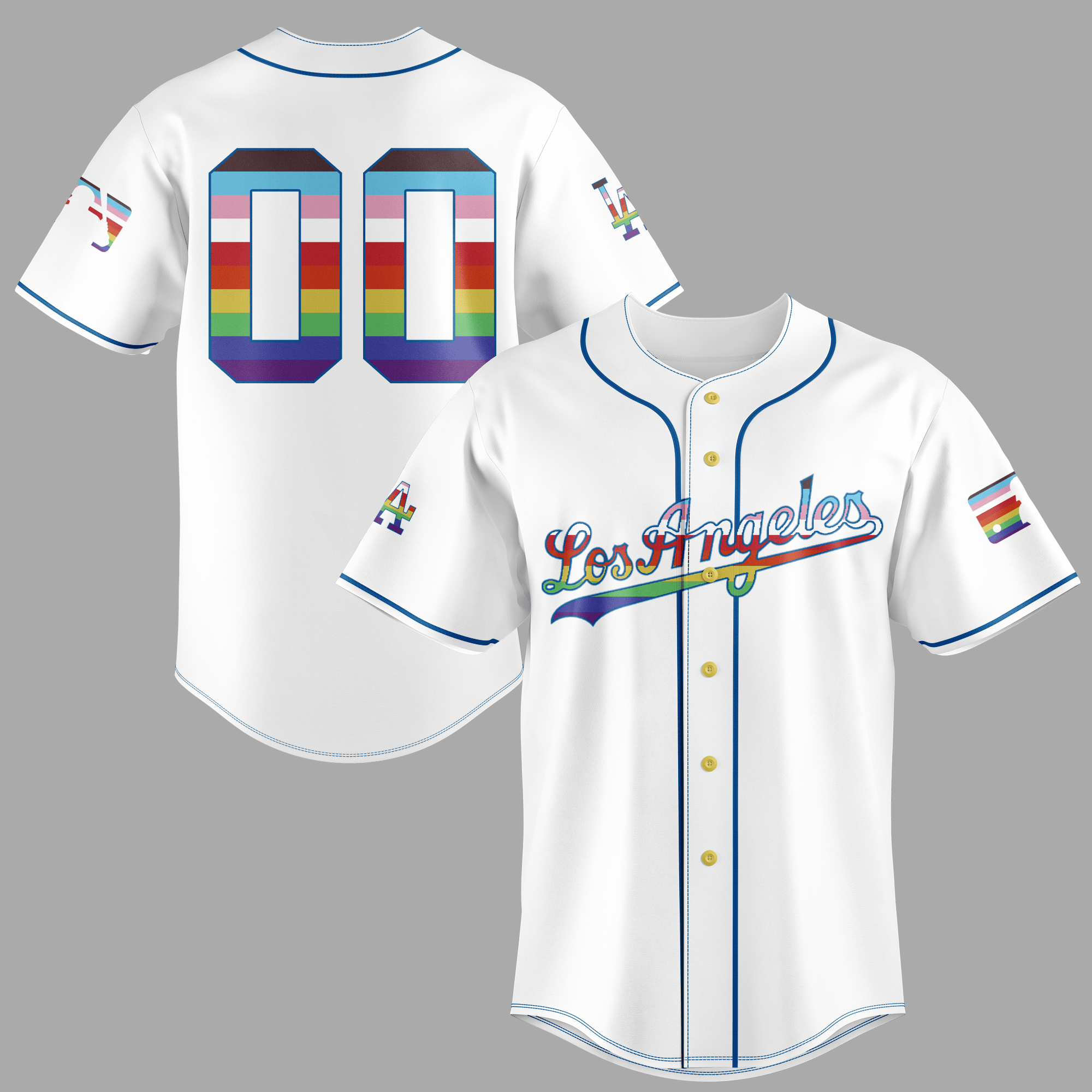 Custom Los Angeles Dodgers Lgbt Jersey Gift For Baseball Lovers