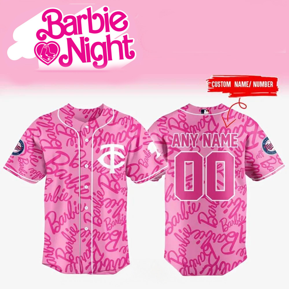 Custom Minnesota Twins X Barbie Night 2025 Baseball Jersey Gift for Fans