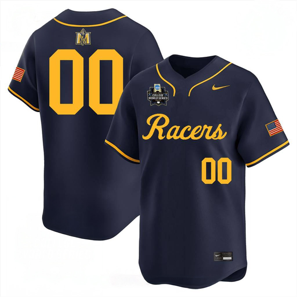 Custom Murray State Racers 2025 College World Series OMAHA Special Baseball Jersey Racers Merch