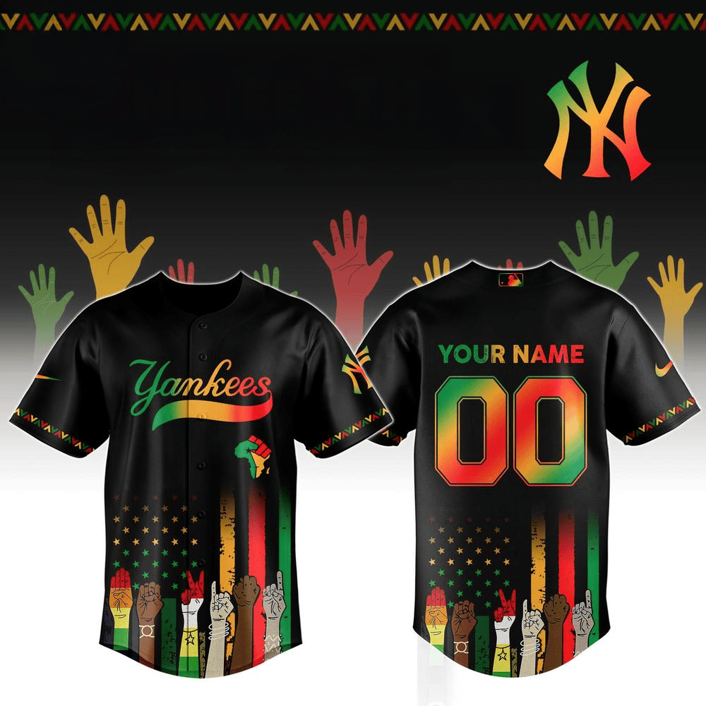 Custom New York Yankees MLB x Juneteenth Freedom Day Baseball Jersey New York Yankees Merch