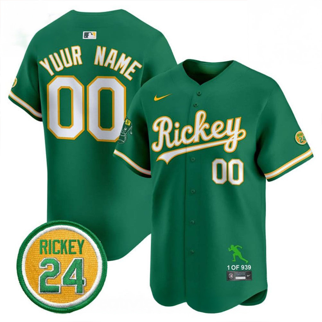 Custom Oakland Athletics Rickey Tribute Style Special Baseball Jersey Oakland Athletics Merch
