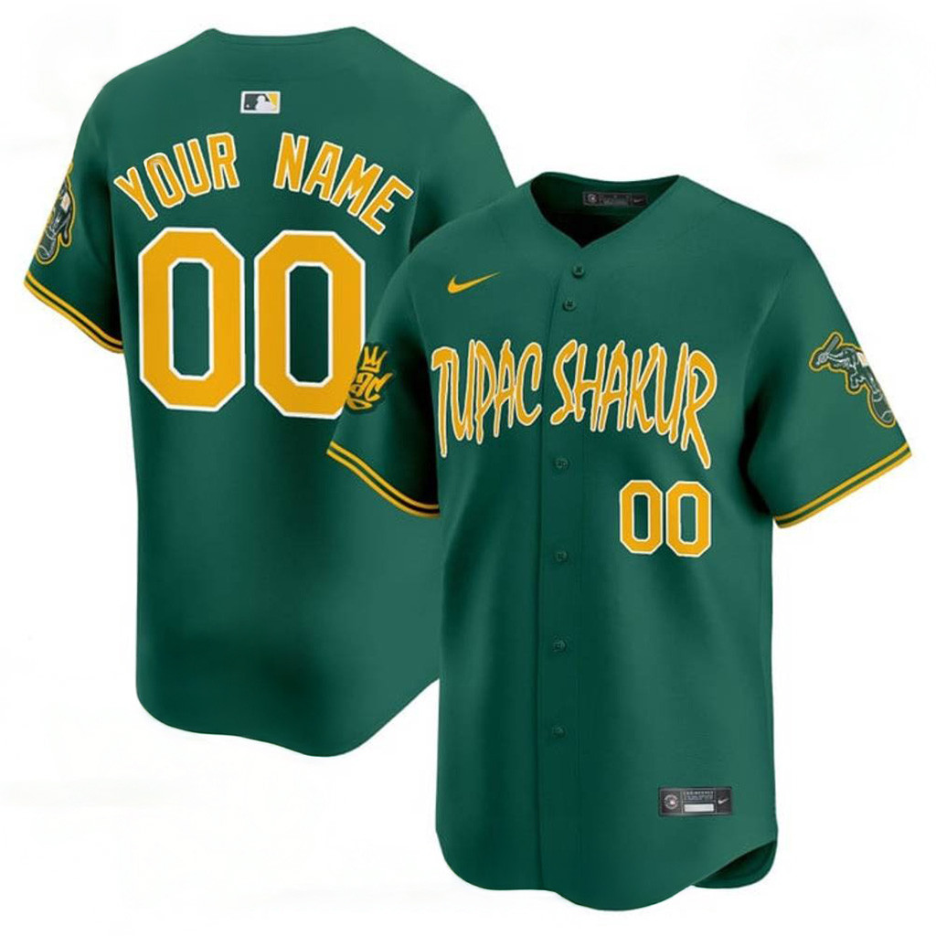 Custom Oakland Athletics x Tupac Shakur Style Special Baseball Jersey Athletics Merch For Fans