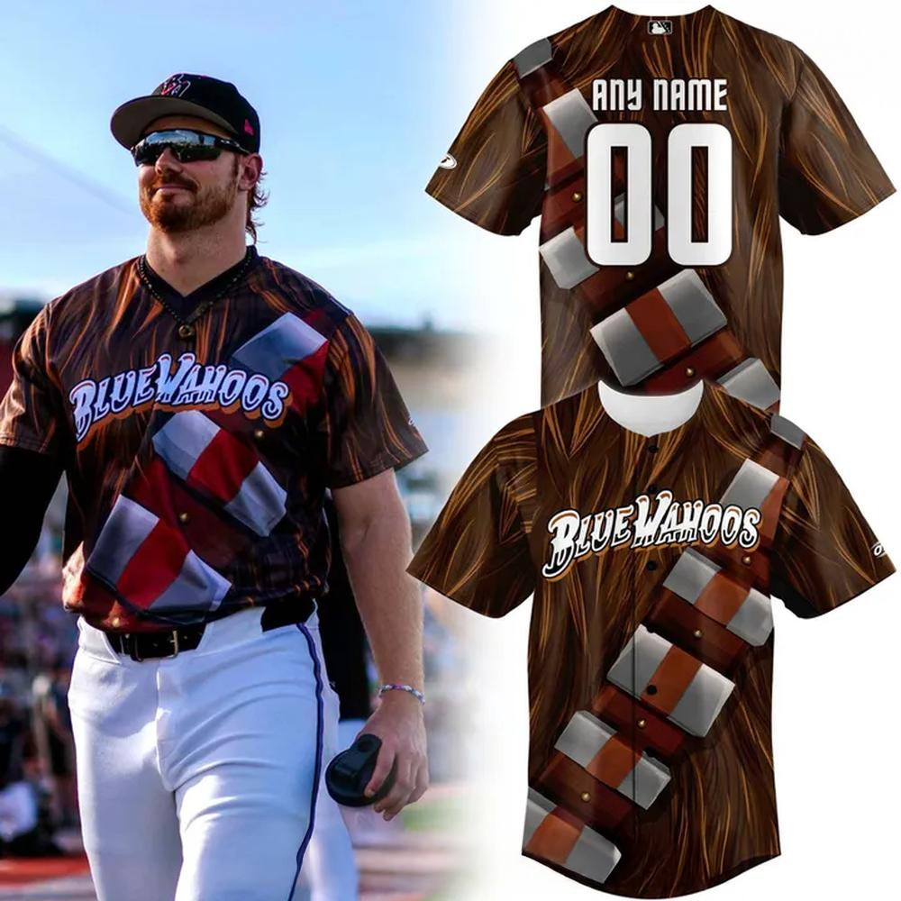 Custom Pensacola Blue Wahoos x Star Wars 2025 Special Jersey Stepdad Gifts For Father's Day