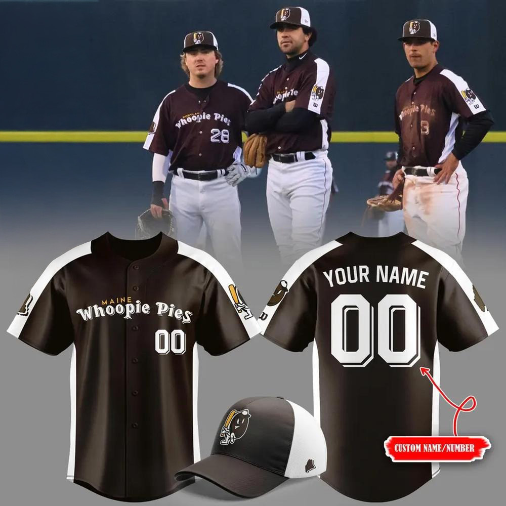 Custom Portland Sea Dogs Whoopie Pie Baseball Jersey Portland Sea Dogs Merch Gifts For Fans
