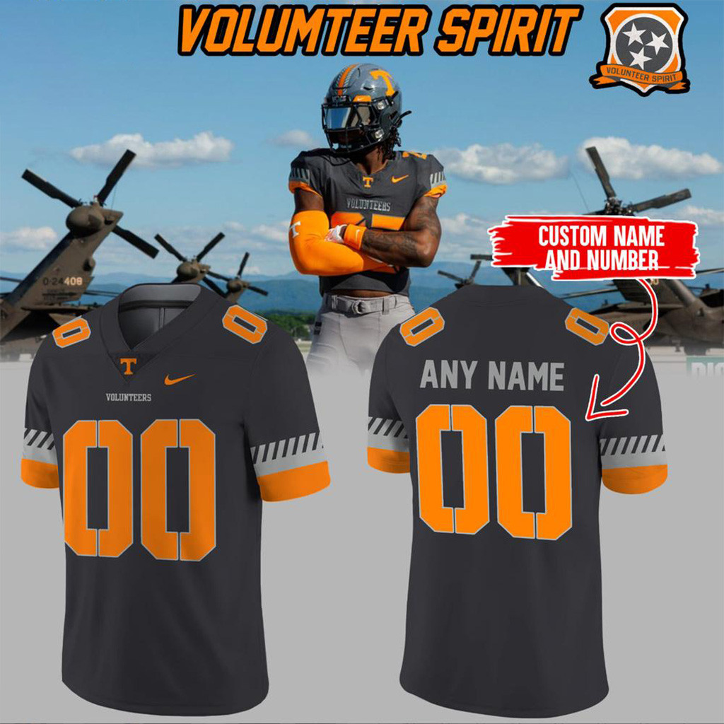 Custom Tennessee Volunteers Smokey Grey Volunteer Spirit Football Jersey Volunteers Merch