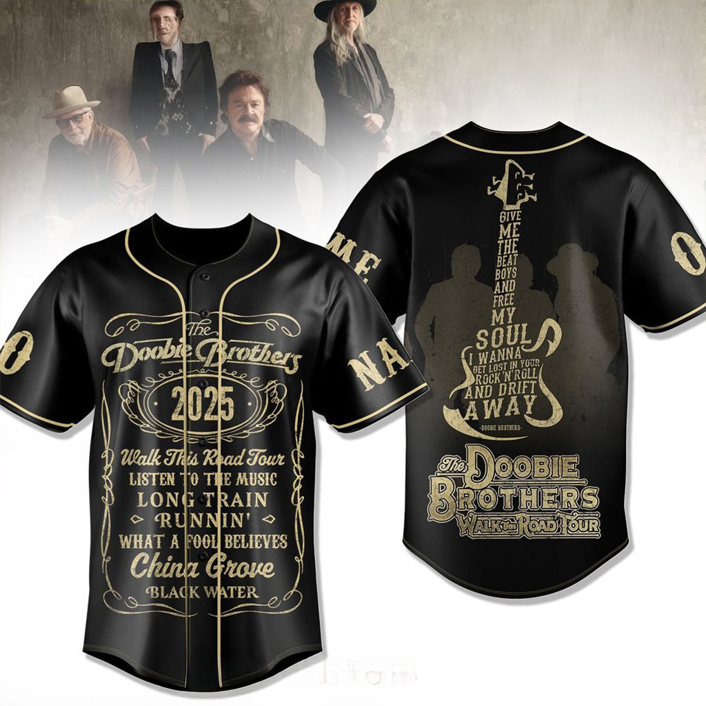 Custom The Doobie Brothers Walk This Road Tour 2025 Baseball Jersey Brothers Merch Dad Gifts
