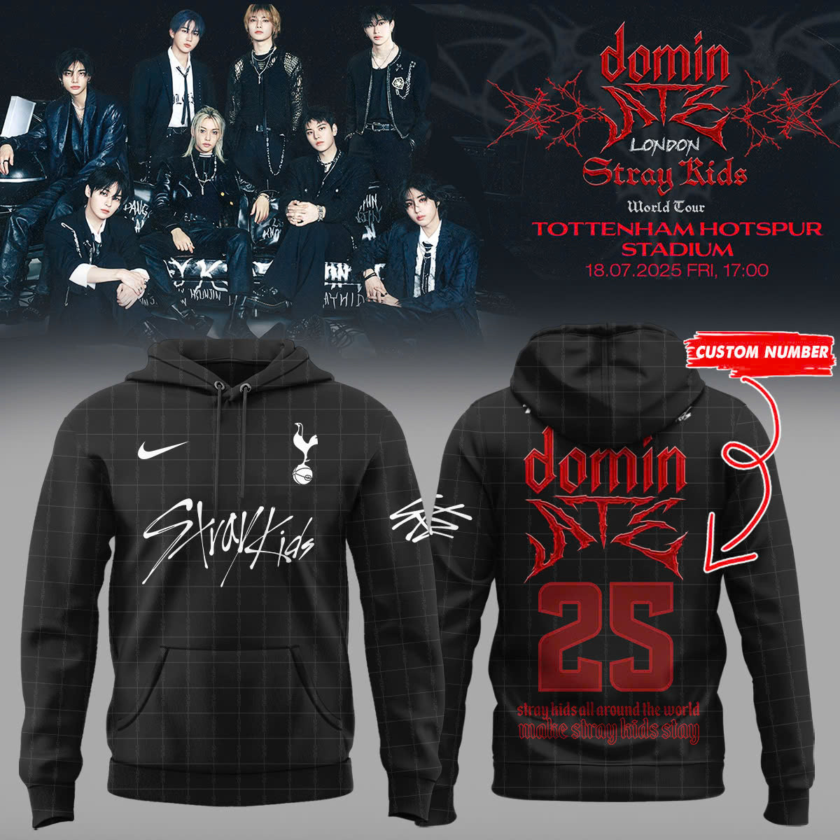 Custom Thfc X Stray Kids 2526 Away Hoodie Gifts For Someone Who Loves Music