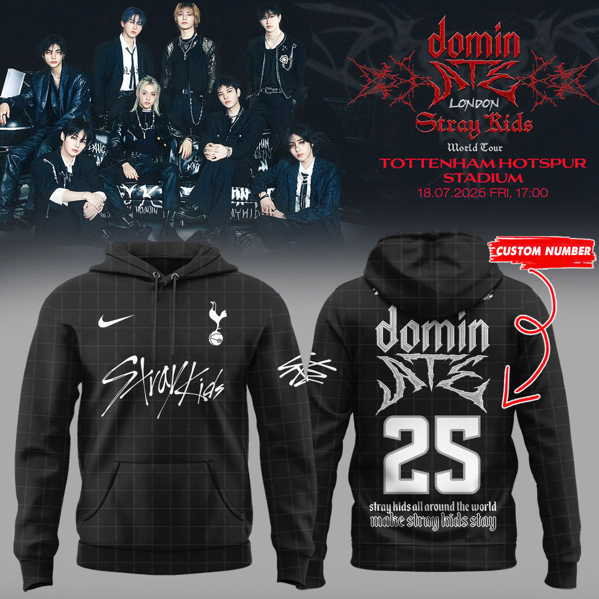Custom Thfc X Stray Kids 2526 Away Hoodie Music Lover Gifts For Him