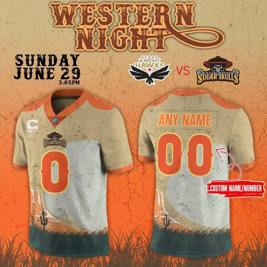 Custom Tucson Sugar Skulls x 2025 Western Night Football Jersey Gifts For Football Fan