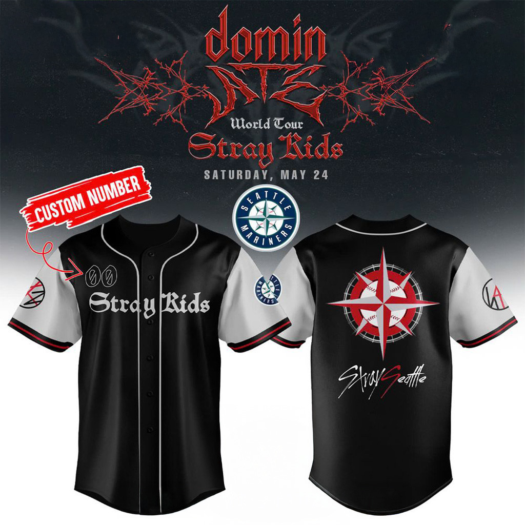 Customized Seattle Mariners X Stray Kids 2025 World Tour Jersey Seattle Mariners Merch