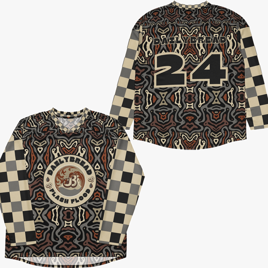 Daily Bread Merch Daily Bread Flash Flood Tour EDM Hockey Jersey Father's Day Gifts For Husband