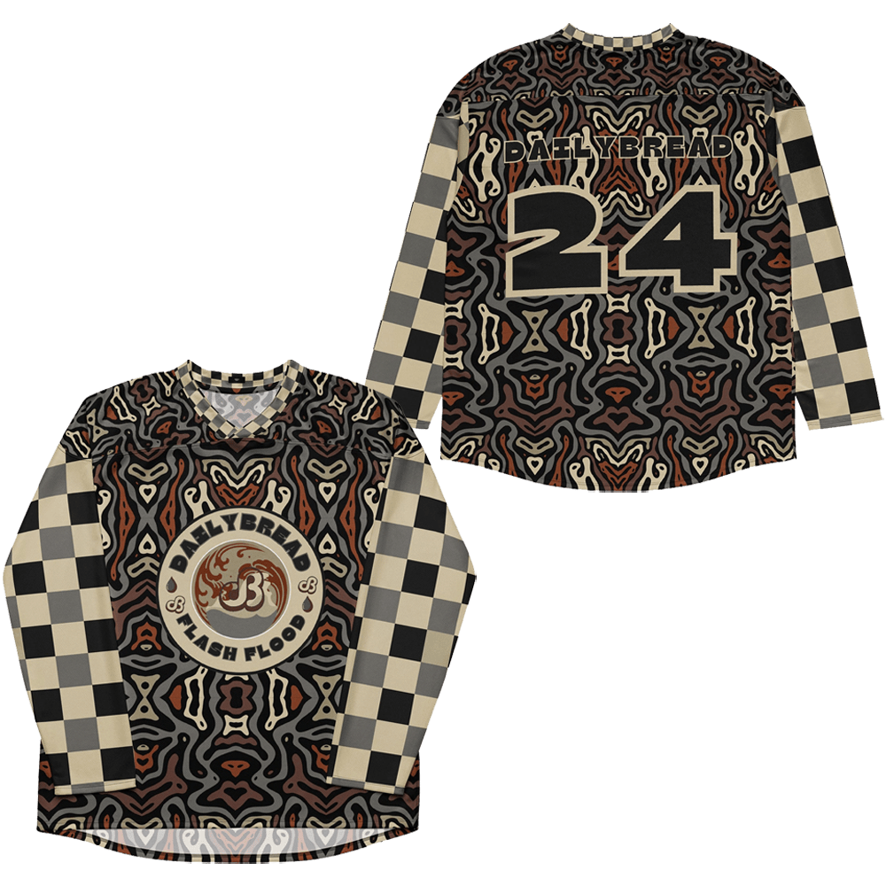 Daily Bread Merch Daily Bread Flash Flood Tour EDM Hockey Jersey Father's Day Gifts For Husband