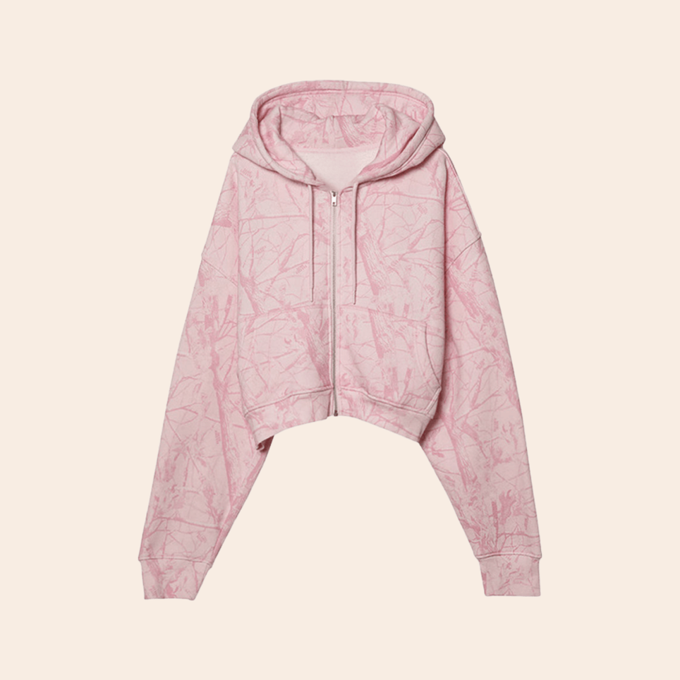 Dairy Boy Pink Camo Zip Hoodie Bubblegum Camo Hoodie Birthday Gifts For Daughter BFF Gifts