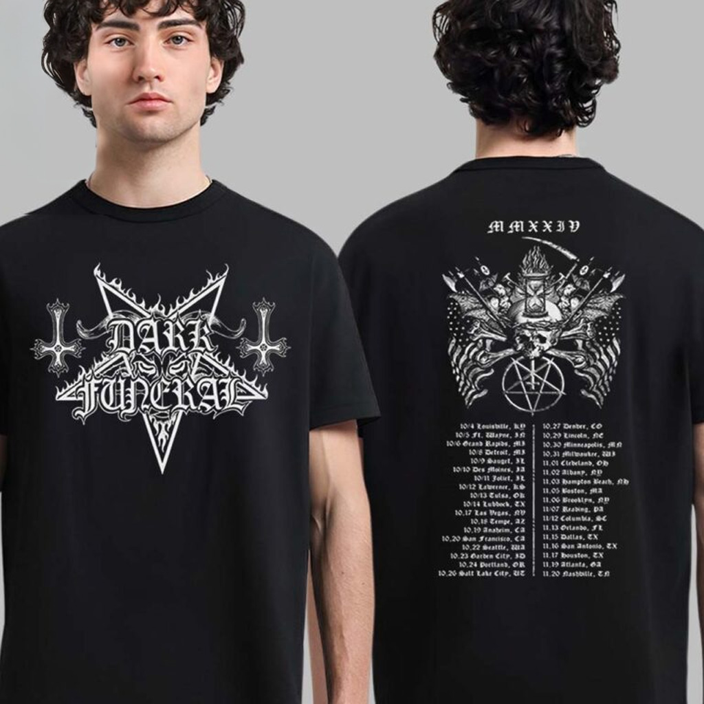 Dark Funeral VIP 2024 North American Tour Merch T-Shirt Gifts For Band Fans