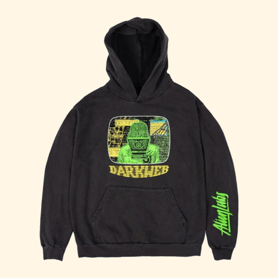 Dark Web Hoodie Alien Labs Apparel Merch Faded Black Birthday Gifts For Besties