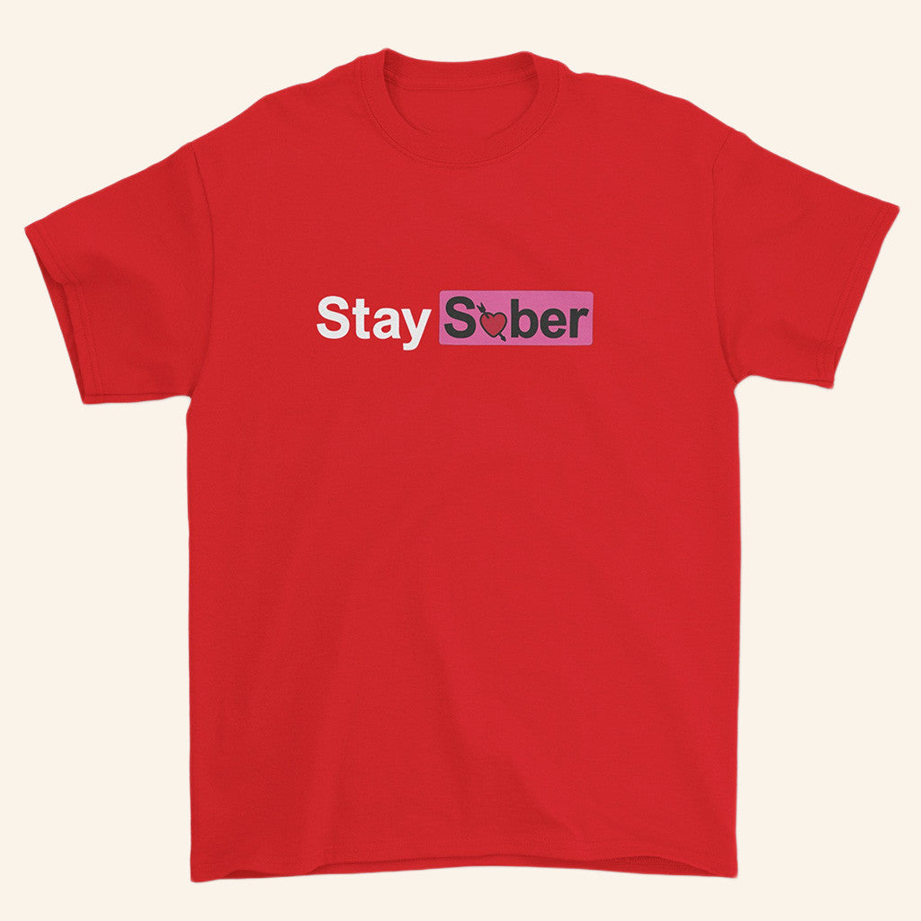 D'Aydrian Harding Merch Red T-Shirt Stay Sober Merch Gifts For Besties