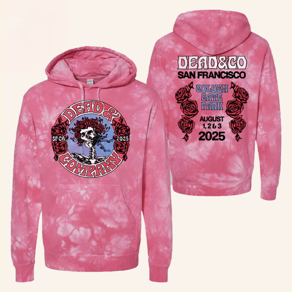 Dead and Company Golden Gate Park Tie Dye Hoodie Deadandco Merch Friends Birthday Gifts