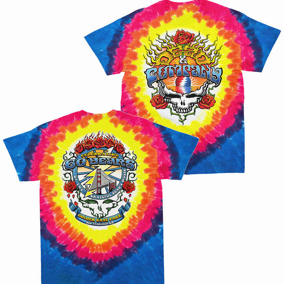 Dead And Company Merch Dead And Company Golden Gate Park Tie Dye T-Shirt Gifts For Friends
