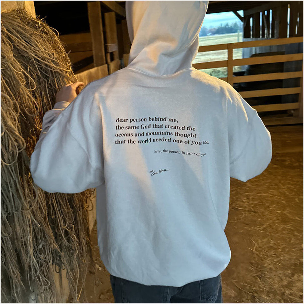 Dear Person Behind Me Hoodie Mental Health Matters Positive Hoodie Clothing Gifts For Besties