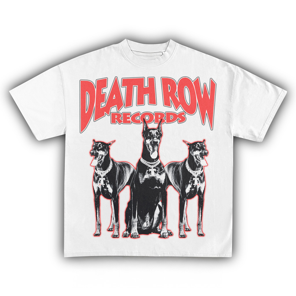 Death Row Records White T-Shirt Fan Merch Christmas Gifts For Boyfriend