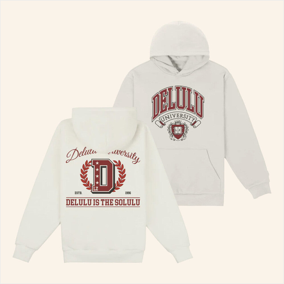 Delulu University Official Hoodie Layze Merch Birthday Gifts For Friends Christmas Presents