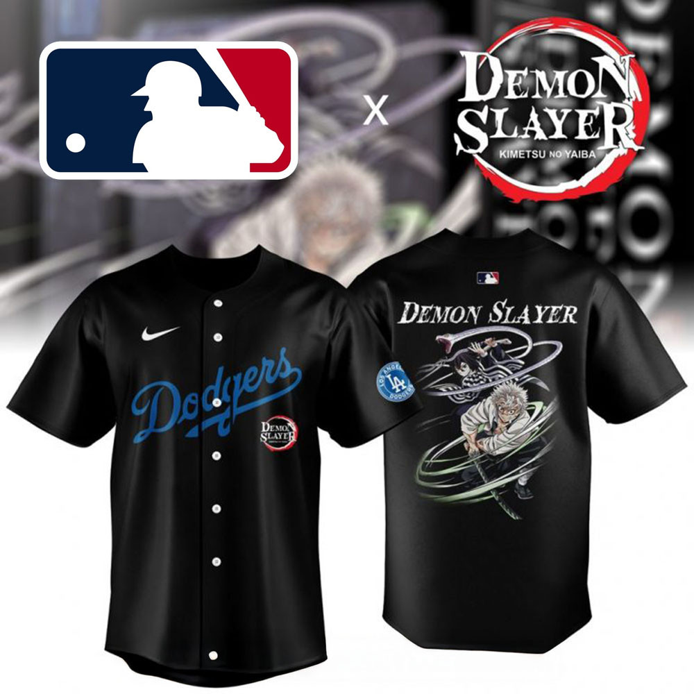 Demon Slayer x Los Angeles Dodgers MLB Nike 2025 Baseball Jersey Bonus Dad Gifts