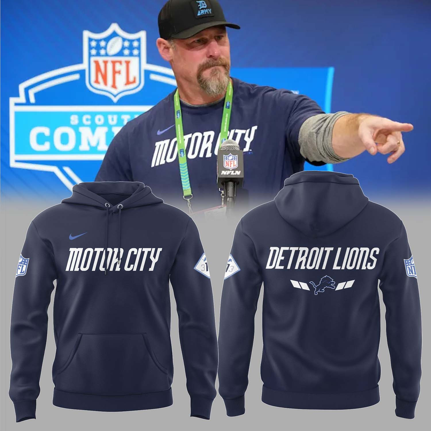 Detroit Lions 313 Motor City Hoodie Gift for Lions Fans