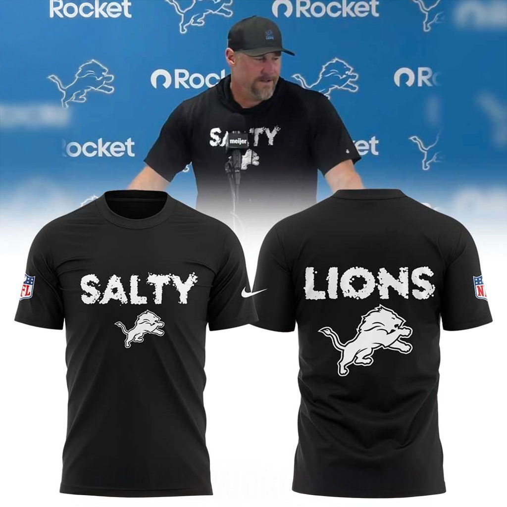Detroit Lions Coach Dan Campbell Salty T-Shirt Detroit Lions Merch Football Fan Gift Ideas
